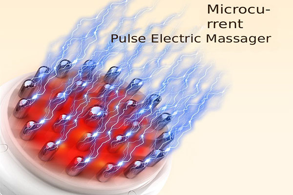 Close-up of an electric meridian brush showing the textured head